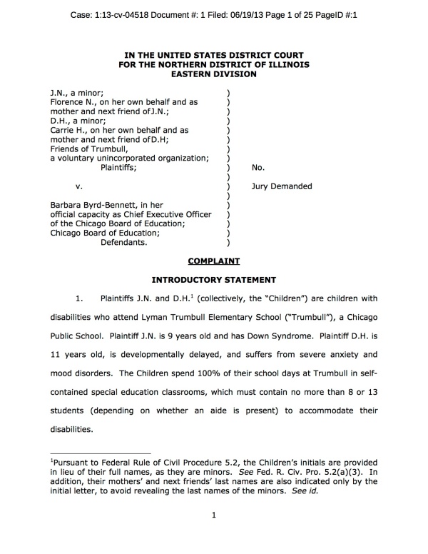 2013-6-19 JN v Byrd-Bennett1 Complaint